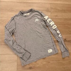 Aeropostale Grey Long Sleeve Puff Letter Y2K Shirt